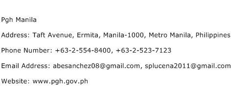 pgh contact number